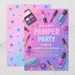 Girl Spa Pamper Party Birthday Invitation