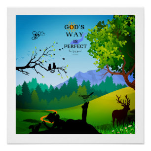 Girl & Squirrel In Wildlife Poster