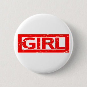 Girl Stamp 2 Inch Round Button