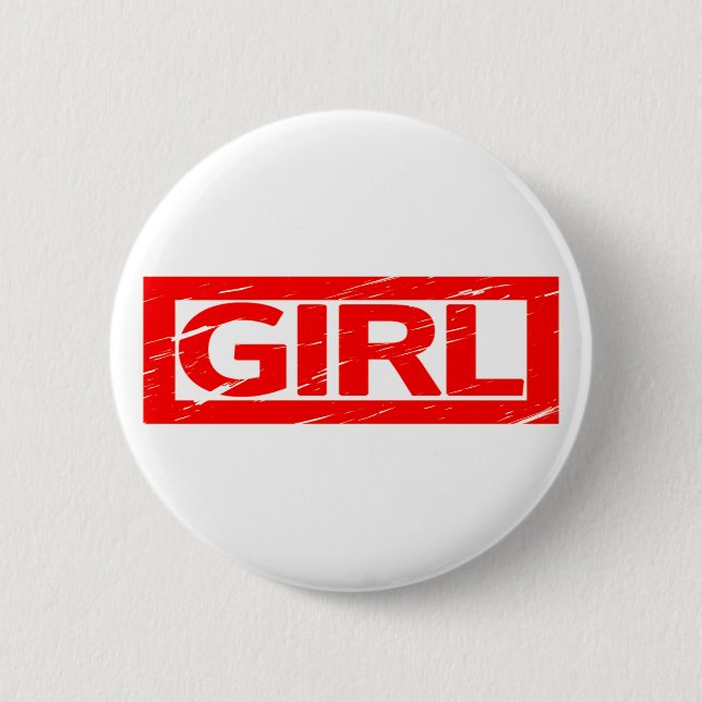 Girl Stamp 2 Inch Round Button (Front)