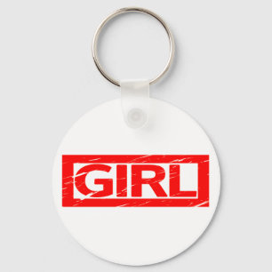 Girl Stamp Keychain