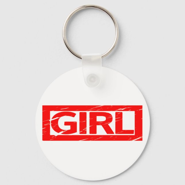 Girl Stamp Keychain (Front)