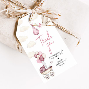 Girl Storck Special Delivery Baby Shower Favour Ta Gift Tags
