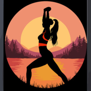  girl stretching poster