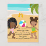 Girl Summer Beach Birthday Party Flyer<br><div class="desc">Girl summer beach party birthday party invitation customizable to your specifics. Envelopes are not included. For thicker invitations with envelopes included and matching products on the same theme please see the collection below.</div>