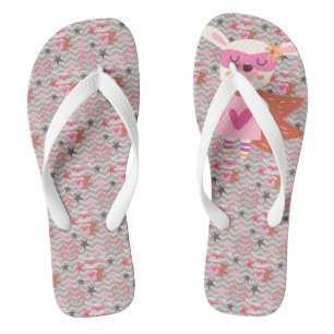 Girl Superhero Bunny Flip Flops