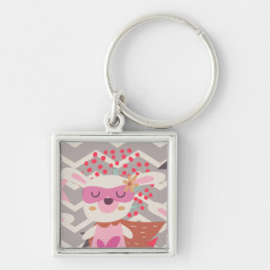 Girl Superhero Bunny Keychain
