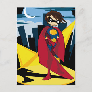 Girl Superhero Postcard