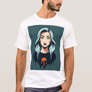 girl tearing T-Shirt