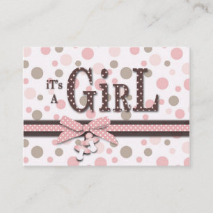 Girl Thank You Note Enclosure Card