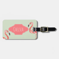 Girl Tropical Pink Flamingo Jungle Name Kids