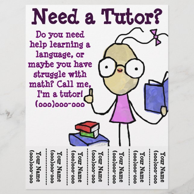 Girl Tutor Flyer (Front)