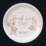 Girl Twins Teddy Bear Baby Shower Paper Plate<br><div class="desc">This Girl Twins Teddy Bear Baby Shower Paper Plates are perfect for celebrating your twins on the way! We know you can bearly celebrate the joy of having girl twins and these paper plates will be perfect for food tables or place settings.</div>