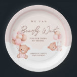Girl Twins Teddy Bear Baby Shower Paper Plate<br><div class="desc">This Girl Twins Teddy Bear Baby Shower Paper Plates are perfect for celebrating your twins on the way! We know you can bearly celebrate the joy of having girl twins and these paper plates will be perfect for food tables or place settings.</div>