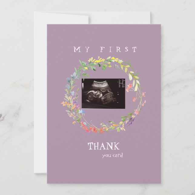Girl Ultrasound Photo Thank You Baby Point of View (Front)