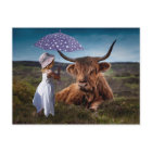 Girl Umbrella Bull Photography Postcrossing