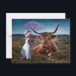 Girl Umbrella Bull Photography Postcrossing Postcard<br><div class="desc">Girl Umbrella Bull Photography Postcrossing Postcard</div>