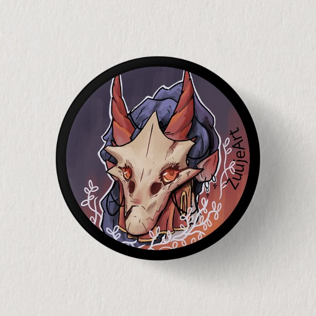 Girl, venir Masked, anime, 1 Inch Round Button (Front)