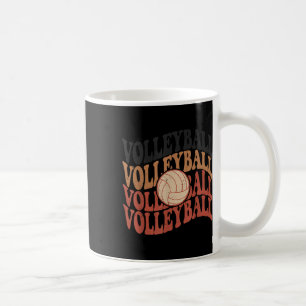 Girl Volleyball T Shirt Teen Women Mom Cute Groovy Coffee Mug