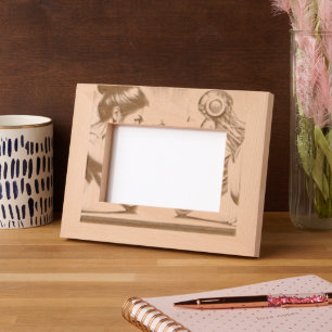 Girl vs. Robot: Power Meets Innovation Etched Frames