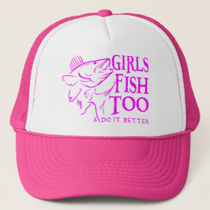 GIRL WALLEYE FISHING TRUCKER HAT