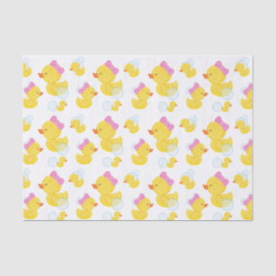 Girl Watercolor Rubber Ducky Tissue Paper