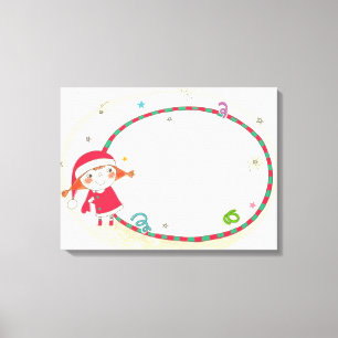 Girl wearing Santa costume Canvas Print