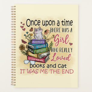 Girl Who Loves Books and Cats Planner