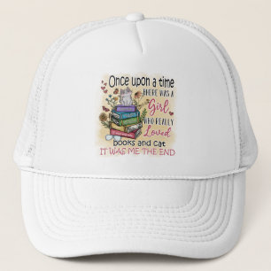 Girl Who Loves Books and Cats Trucker Hat