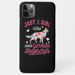 Girl Who Loves German Shepherds Dog iPhone 11 Pro Max Case