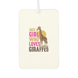 Girl Who Loves Giraffes Vintage Giraffe Shirt Desi Air Freshener