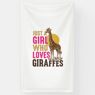 Girl Who Loves Giraffes Vintage Giraffe Shirt Desi Banner