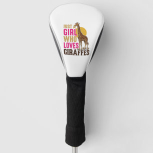 Girl Who Loves Giraffes Vintage Giraffe Shirt Desi Golf Head Cover