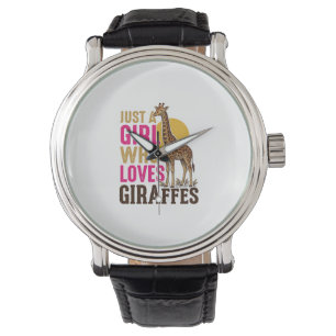 Girl Who Loves Giraffes Vintage Giraffe Shirt Desi Watch