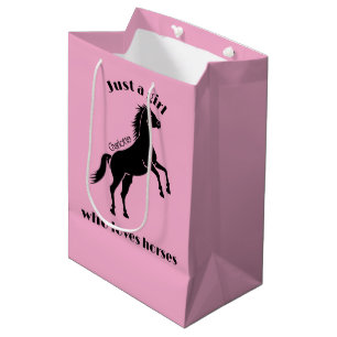 Girl Who Loves Horses Design Gift Bag