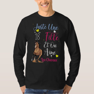 Girl Who Loves Horses Girl 18th Birthday T-Shirt