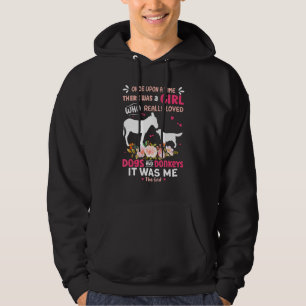 Girl Who Really Loved Dogs And Donkeys Hoodie