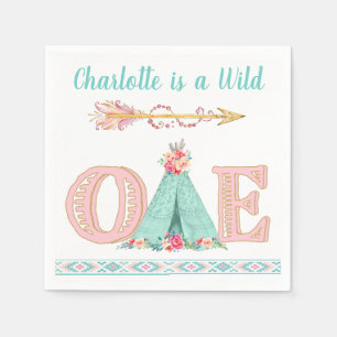 Girl Wild One Paper Napkins