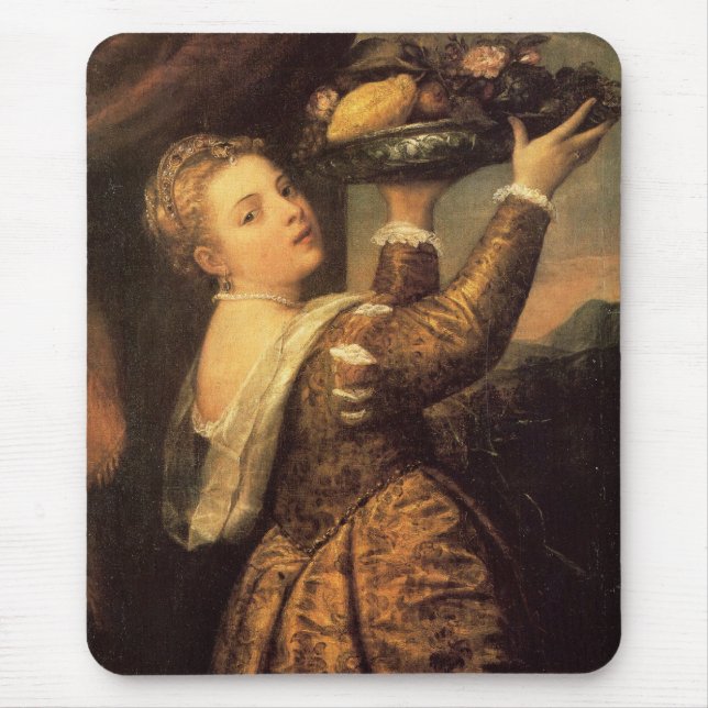 Girl With A Basket Of Fruits ( Lavinia ) Mouse Pad (Front)