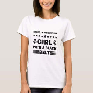 Girl With A Black Belt Funny Karate T-Shirt