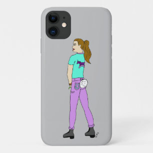 girl with a bunny tail   iPhone 11 case