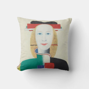 Girl with a Comb in Her Hair Throw Pillow