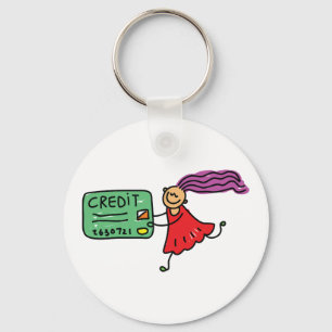 Girl With A Credit Card Keychain