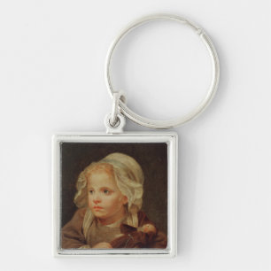 Girl with a Doll Keychain