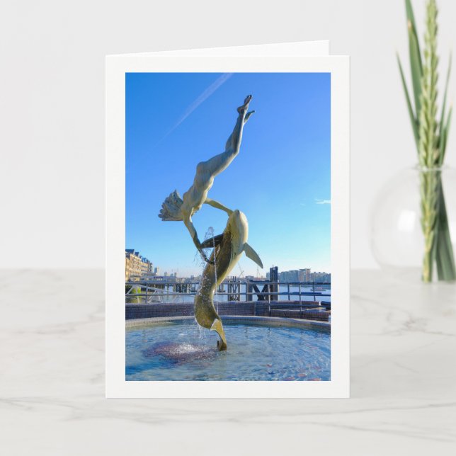 Girl with a Dolphin (1973) London UK Greeting Card (Front)