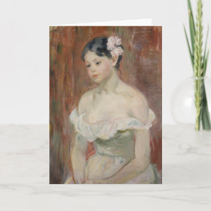 Girl with a Flower in Her Hair Berthe Morisot Card