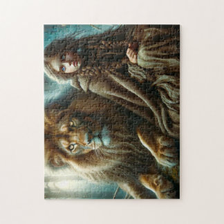 Girl with a Lion Jigsaw Puzzle