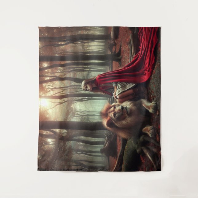 Girl with a Lion Tapestry (Front)