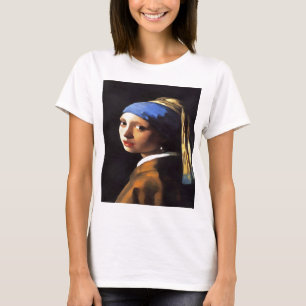 Girl with a Pearl Earring After Johannes Vermeer T-Shirt