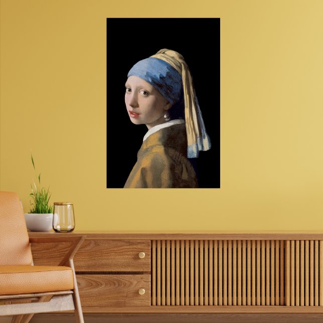 Girl with a Pearl Earring Art Poster Print (Living Room 2)